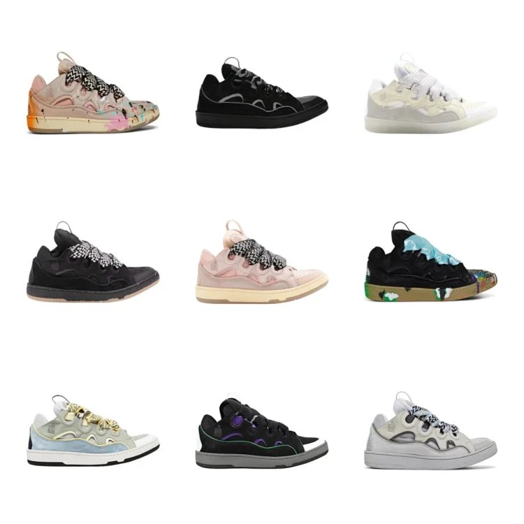 Lanvin Curb Sneakers Black & Silver Men’s shoes  